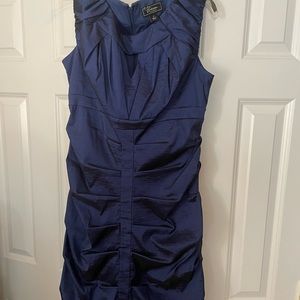 Royal blue, knee length cocktail dress.